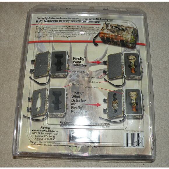 Firefly Combo Pack Electronic Wind Detector and Retractor In Case Camo NEW - Picture 2 of 2